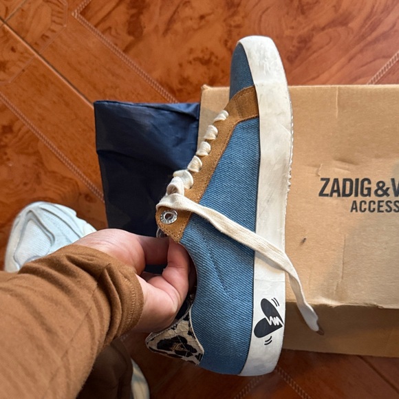Zadig & Voltaire Blue and Brown Sneakers - Picture 4 of 9